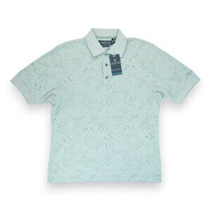 NWT Grand Slam Men's Performance Polo Shirt Short Sleeve Dry Knit Floral Pattern